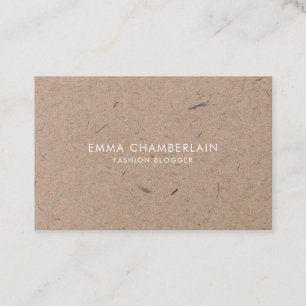 Minimalist Modern Rustic Kraft Paper Business Card