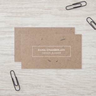 Minimalist Modern Rustic Kraft Paper Business Card