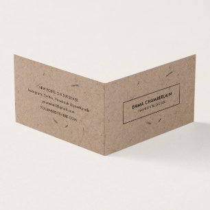 Minimalist Modern Rustic Kraft Paper Business Card