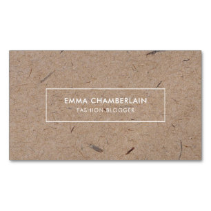 Minimalist Modern Rustic Kraft Paper Business Card