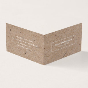 Minimalist Modern Rustic Kraft Paper Business Card
