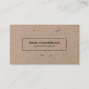 Minimalist Modern Rustic Kraft Paper Enclosure Card