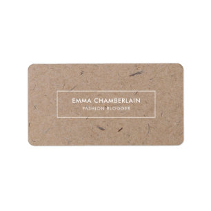 Minimalist Modern Rustic Kraft Paper Label
