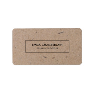 Minimalist Modern Rustic Kraft Paper Label