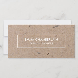 Minimalist Modern Rustic Kraft Paper Thank You Card