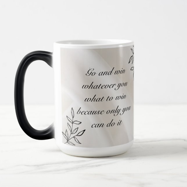 Minimalist modern rustic theme good morning magic mug (Left)