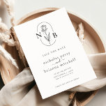 Minimalist Modern Rustic Wedding Monogram Save The Date<br><div class="desc">Minimalist Modern Rustic Wedding Monogram Budget Save the Date.</div>