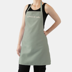Minimalist modern sage green custom name monogram apron
