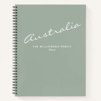 Minimalist Modern Sage Personalised Travel Journal
