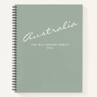 Minimalist Modern Sage Personalised Travel Journal