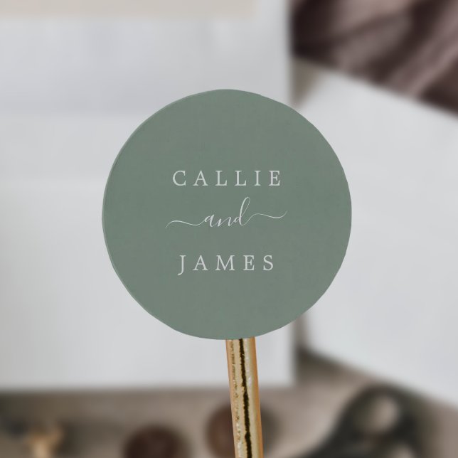 Minimalist Modern Sage Wedding Envelope Seals (Creator Uploaded)