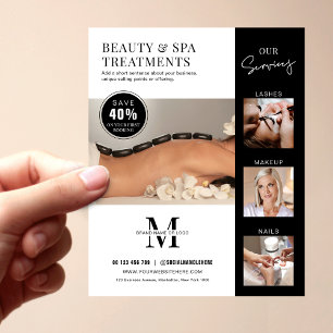 Minimalist Modern Salon Beauty Business Marketing Flyer