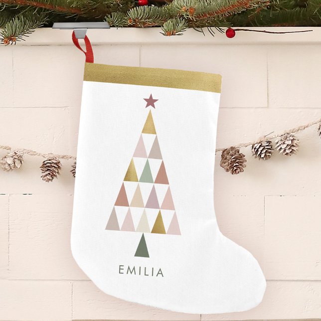 Minimalist Modern Scandi Simple Christmas Tree Small Christmas Stocking (Creator Uploaded)