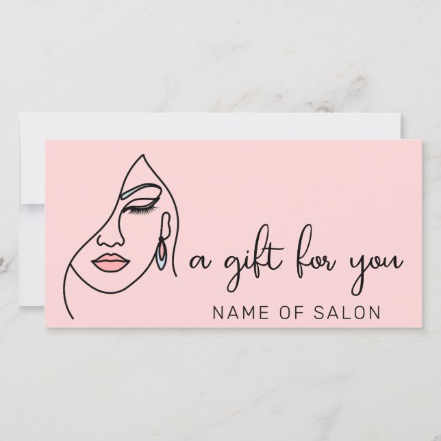 Minimalist Modern Script Business Gift Certificate (Front)