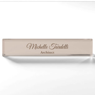 Minimalist Modern Script Calligraphy Nameplate