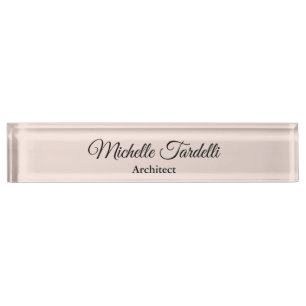 Minimalist Modern Script Calligraphy Nameplate