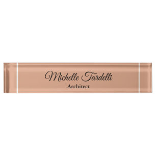 Minimalist Modern Script Calligraphy Nameplate