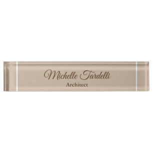 Minimalist Modern Script Calligraphy Nameplate