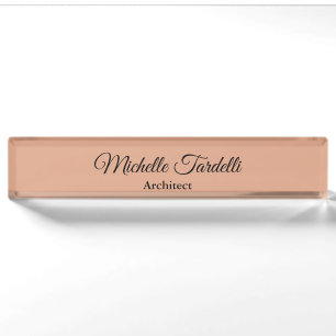 Minimalist Modern Script Calligraphy Nameplate