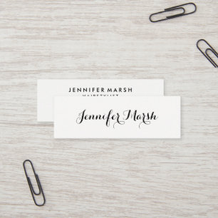 Minimalist Modern Script Mini Business Card