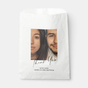 Minimalist Modern Script Personalised Custom Photo Favour Bag