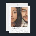 Minimalist Modern Script Personalised Custom Photo Thank You Card<br><div class="desc">Minimalist Modern Script Personalised Custom Photo Thank You Card</div>