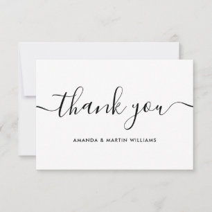 Minimalist Modern Script Thank You Card