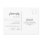 Minimalist Modern Script Wedding Meal Choice RSVP