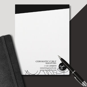 Minimalist Modern Simple Black And White Line Custom Letterhead