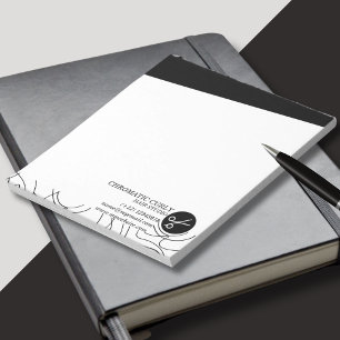 Minimalist Modern Simple Black And White Line  Notepad