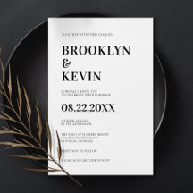Minimalist Modern Simple Black Wedding | QR Code