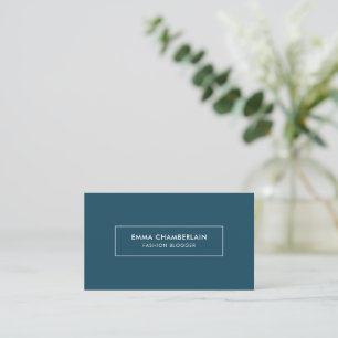 Minimalist Modern Simple Boho Blue Business Card