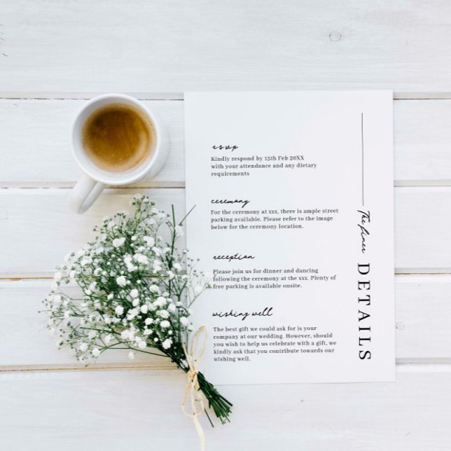 Minimalist & modern simple details enclosure card (Creator Uploaded)