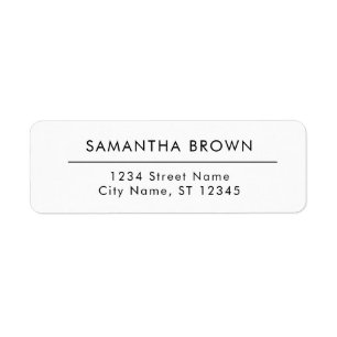 Minimalist Modern Simple Elegant Return Address Return Address Label