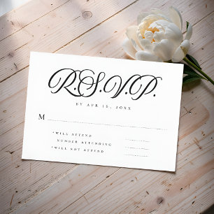 Minimalist Modern Simple Memories Memorial Reply RSVP Card