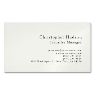 Minimalist Modern Simple Plain Magnetic Business Card