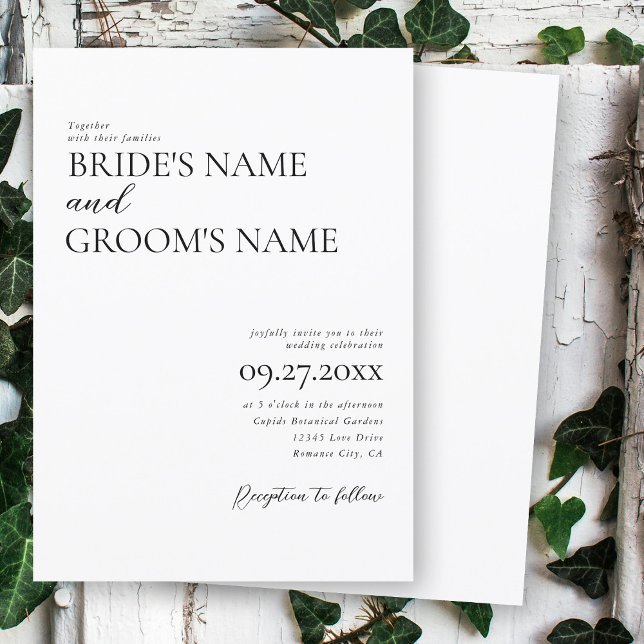 Minimalist Modern Simple Wedding Invitation (Minimalist Modern Simple Wedding Invitation)