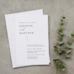 Minimalist & modern simple wedding invitation<br><div class="desc">Invite guests to your wedding with this simple typographic customisable wedding invitation. This wedding invitation is perfect for any season. For more advanced customisation of this design,  e.g. changing layout,  font or text size please click the "CUSTOMIZE" button above. Please contact me for any questions!</div>