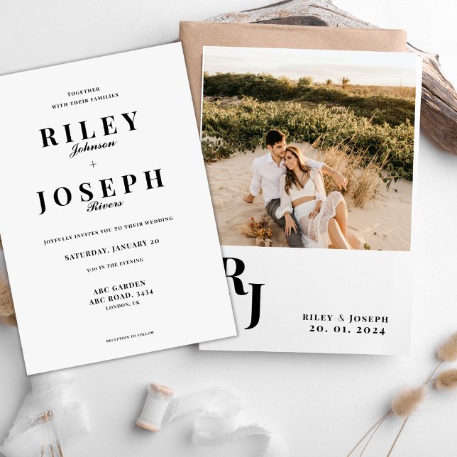 Minimalist  modern simple wedding invitation (Creator Uploaded)