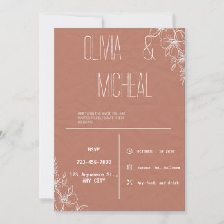 Minimalist Modern Simple Wedding Invitations
