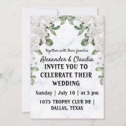 Minimalist Modern Simple Wedding Invitations