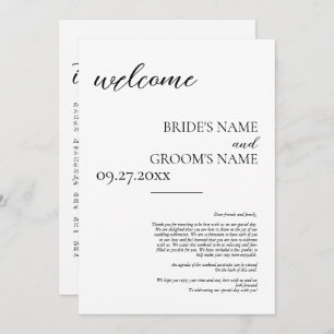 Minimalist Modern Simple Wedding Itinerary Program