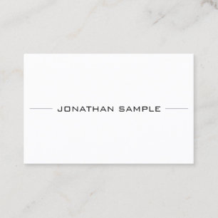 Minimalist Modern Sleek Professional Plain Chic Business Card