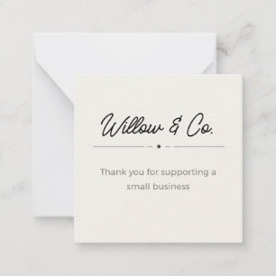 Minimalist Modern Small Business Thank You Card