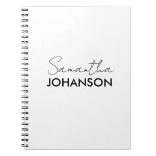 Minimalist Modern Sophisticated Script Name Notebook