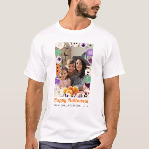 Minimalist Modern Spooky Happy Halloween 1 Photo T-Shirt