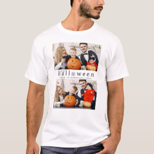 Minimalist Modern Spooky Happy Halloween 2 Photo T-Shirt