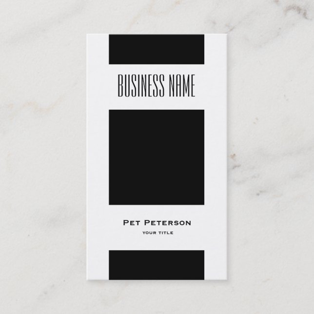 Minimalist modern square business card (Front)