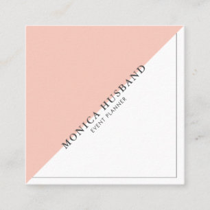 Minimalist Modern Square Business Cards Blush