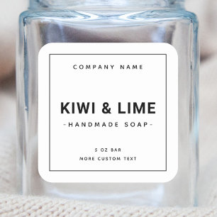Minimalist modern square product labels